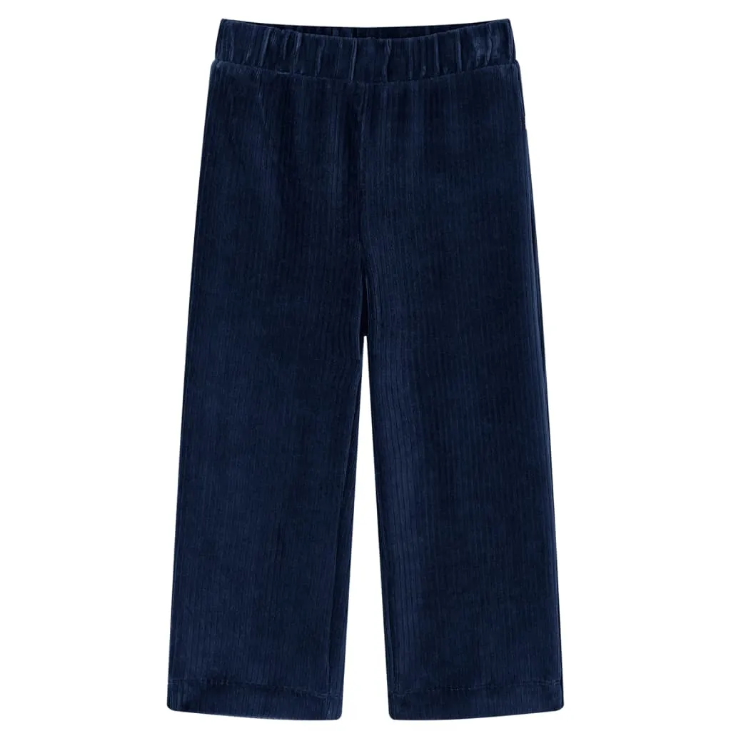 Pantaloni da Bambino in Velluto a Coste Blu Marino 104