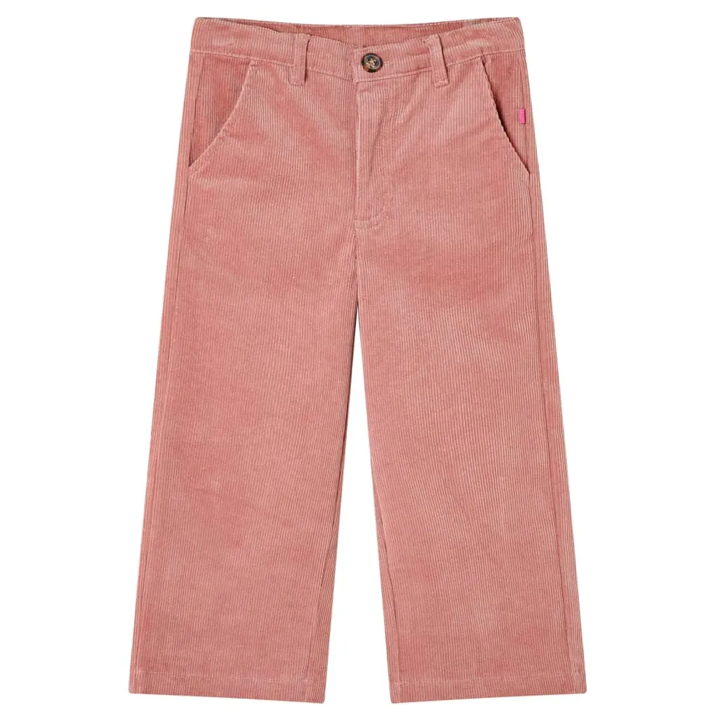 Pantaloni per Bambini in Velluto a Coste Rosa Antico 92