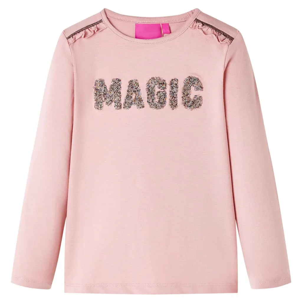 Maglietta Bambini a Maniche Lunghe Rosa Chiaro 104