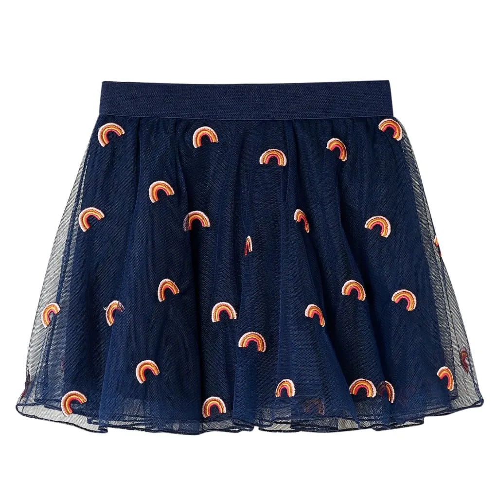 Gonna da Bambina con Tulle Blu Marino 104