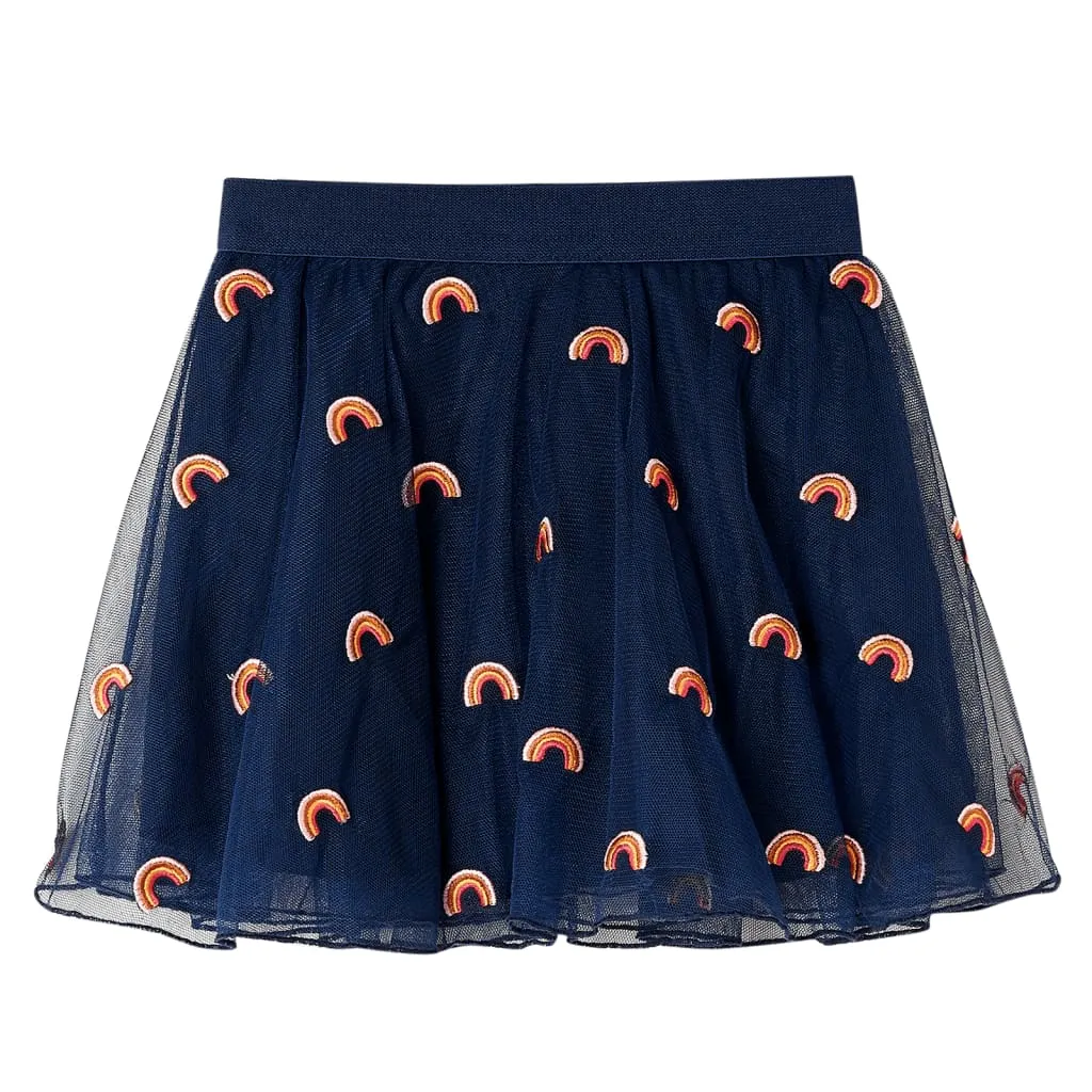 Gonna da Bambina con Tulle Blu Marino 128