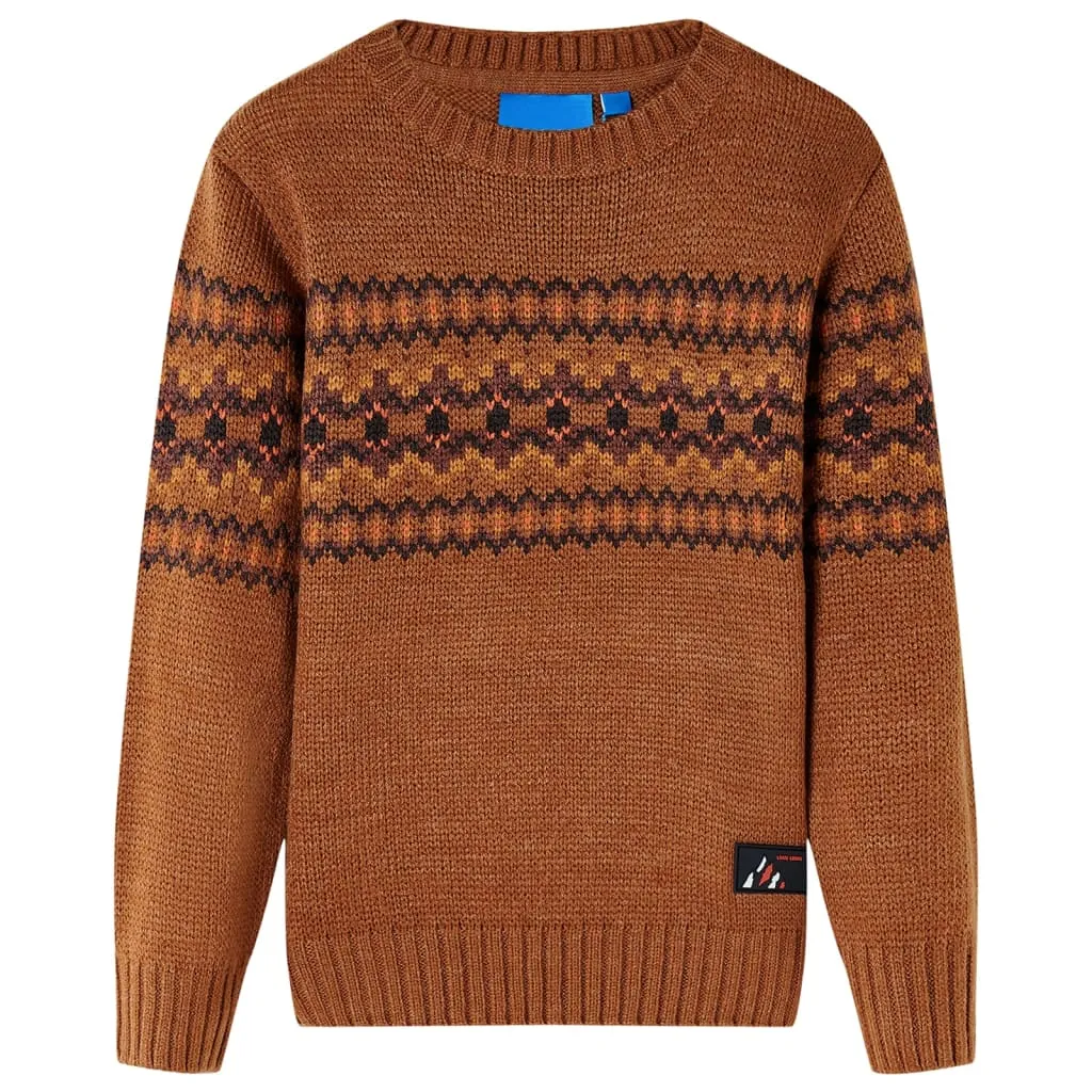 Maglione per Bambini Lavorato a Maglia Cognac 92