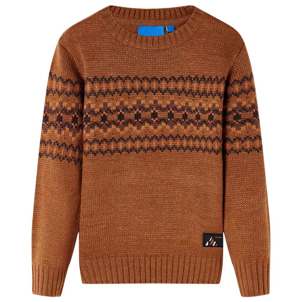 Maglione per Bambini Lavorato a Maglia Cognac 104