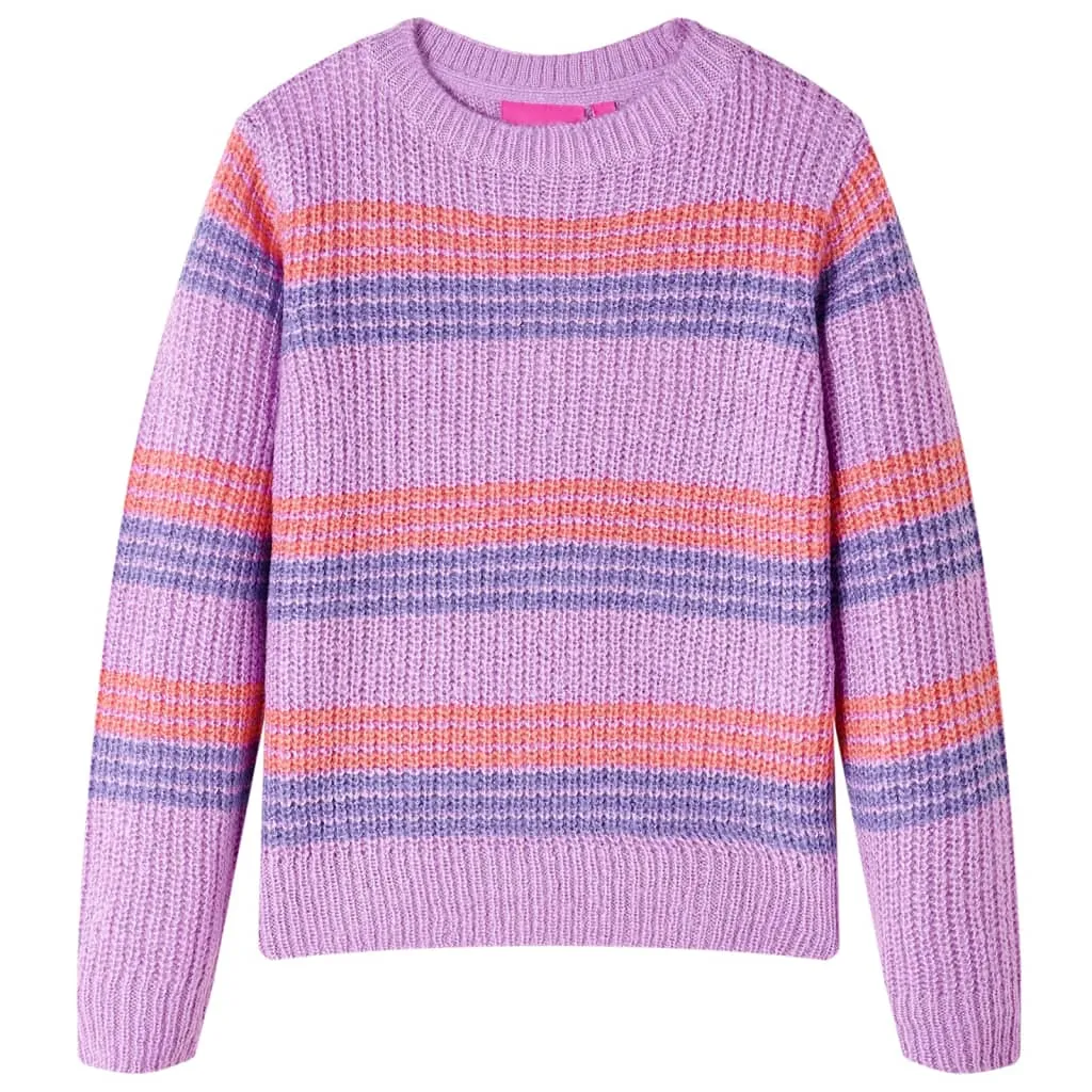 Maglione per Bambini Lavorato a Maglia Lilla e Rosa 92