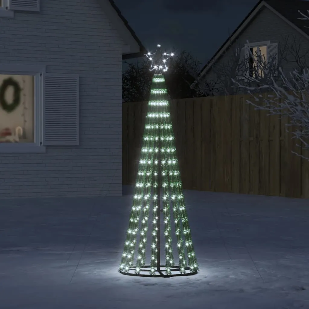 vidaXL Illuminazione Albero Natale a Cono 275LED Bianco Freddo 180cm