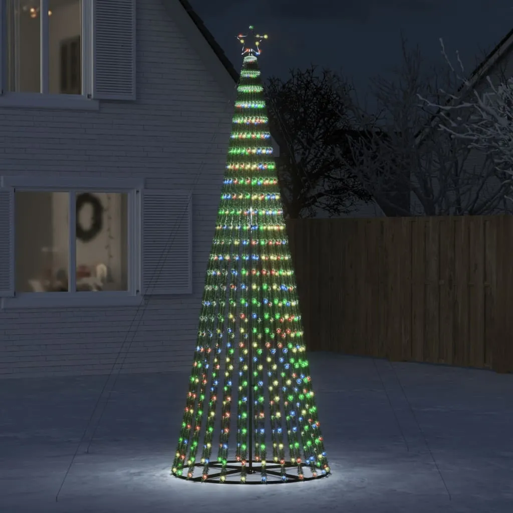 vidaXL Illuminazione Albero di Natale a Cono 688LED Colorato 300cm