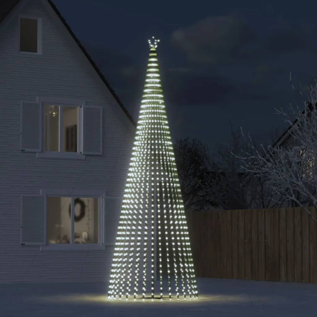 vidaXL Illuminazione Albero Natale a Cono 1544LED Bianco Freddo 500cm