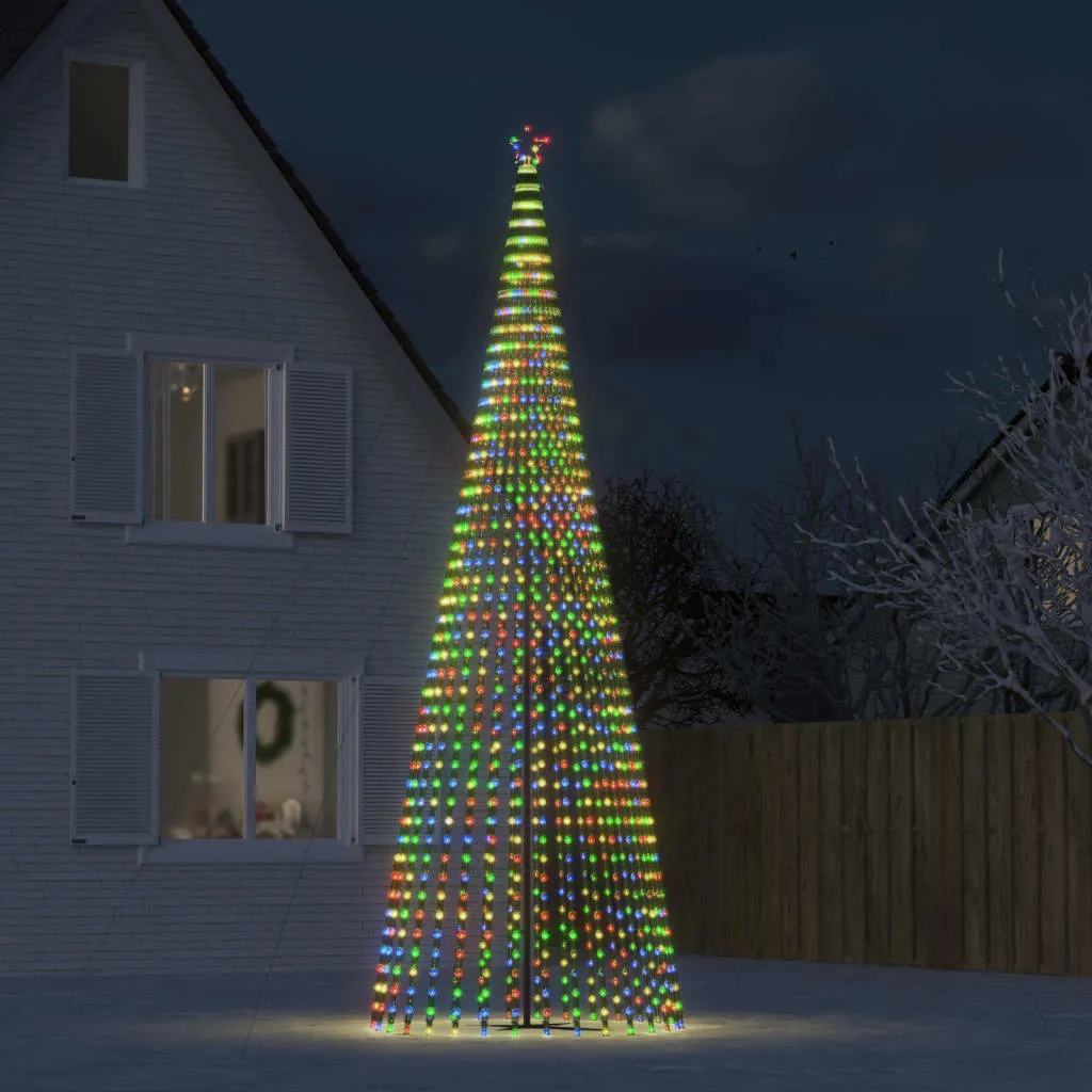 vidaXL Illuminazione Albero di Natale a Cono 1544LED Colorato 500cm