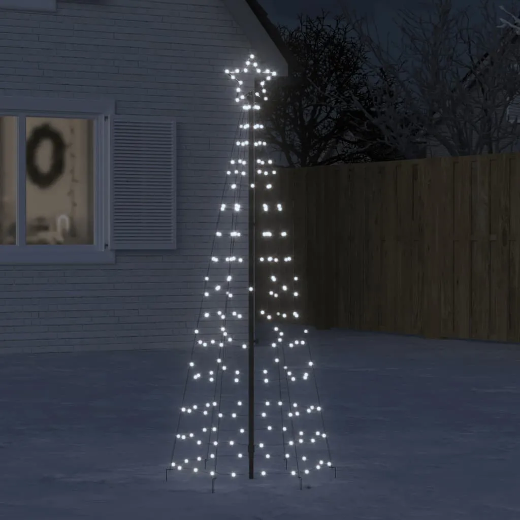 vidaXL Luce Albero di Natale con Picchetti 220LED Bianco Freddo 180cm