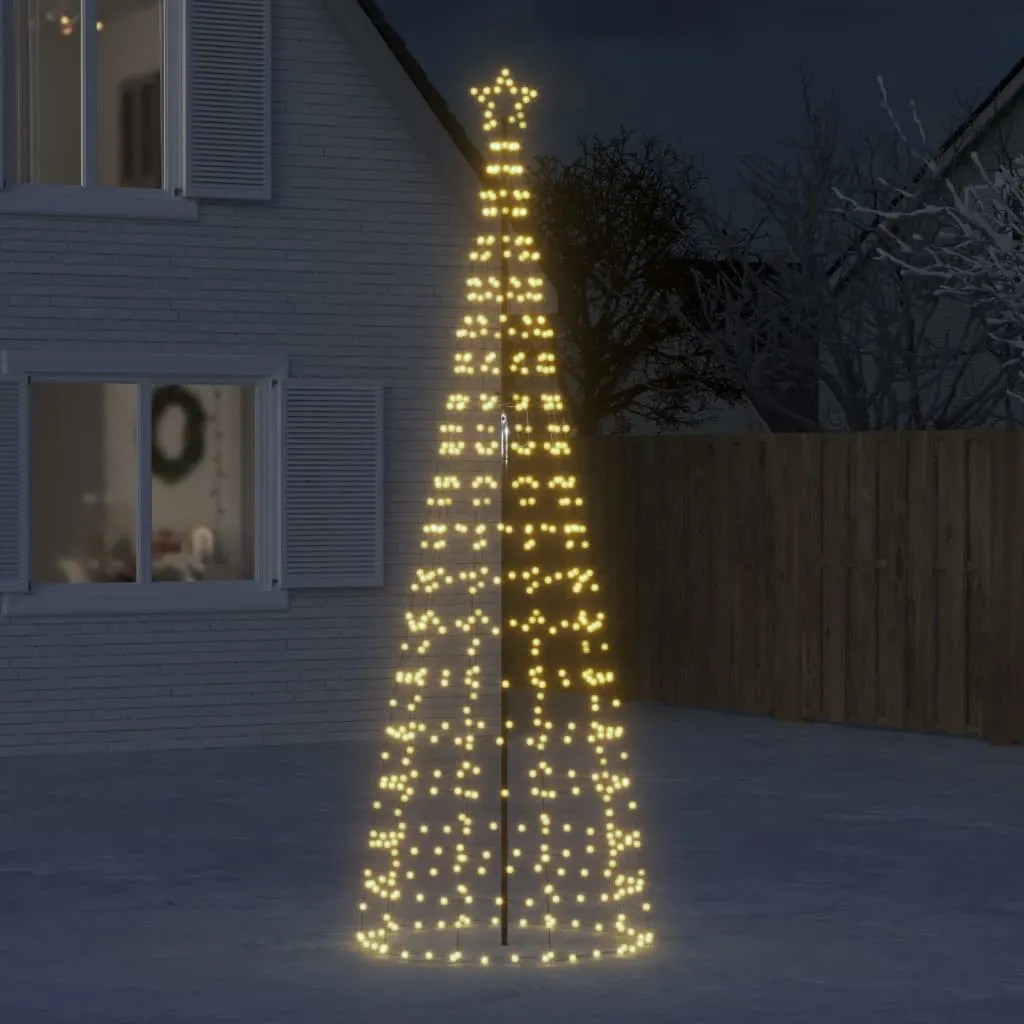 vidaXL Illuminazione Albero Natale Picchetti 570LED Bianco Caldo 300cm