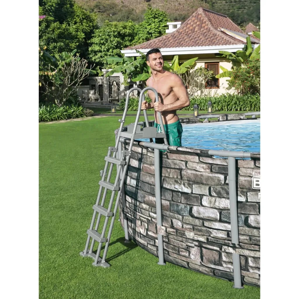 Bestway Scaletta Sicurezza per Piscina a 4 Gradini Flowclear 132 cm