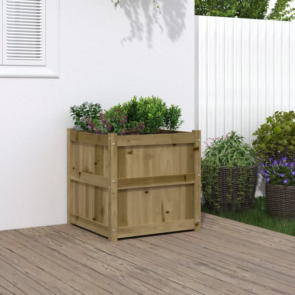 vidaXL Fioriera da Giardino 60x60x60 cm in Legno di Pino Impregnato