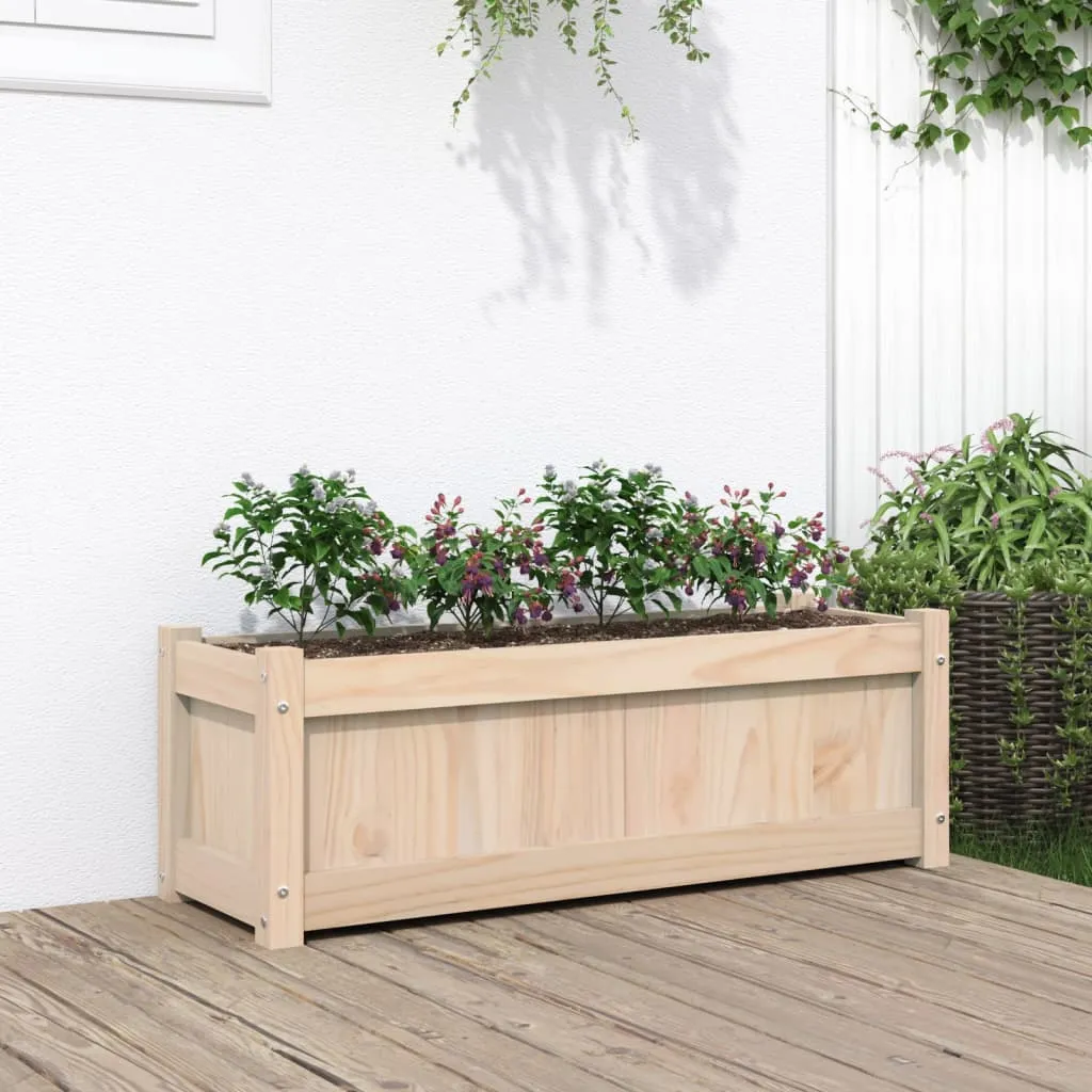 vidaXL Fioriera da Giardino 90x31x31 cm in Legno Massello di Pino