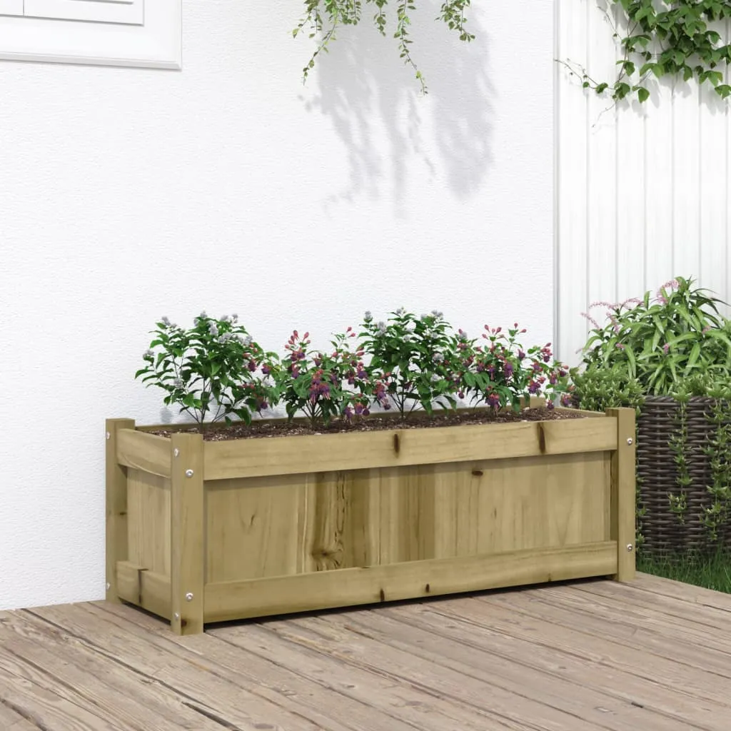 vidaXL Fioriera da Giardino 90x31x31 cm in Legno di Pino Impregnato