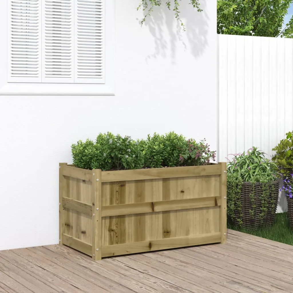 vidaXL Fioriera da Giardino 90x50x50 cm in Legno di Pino Impregnato