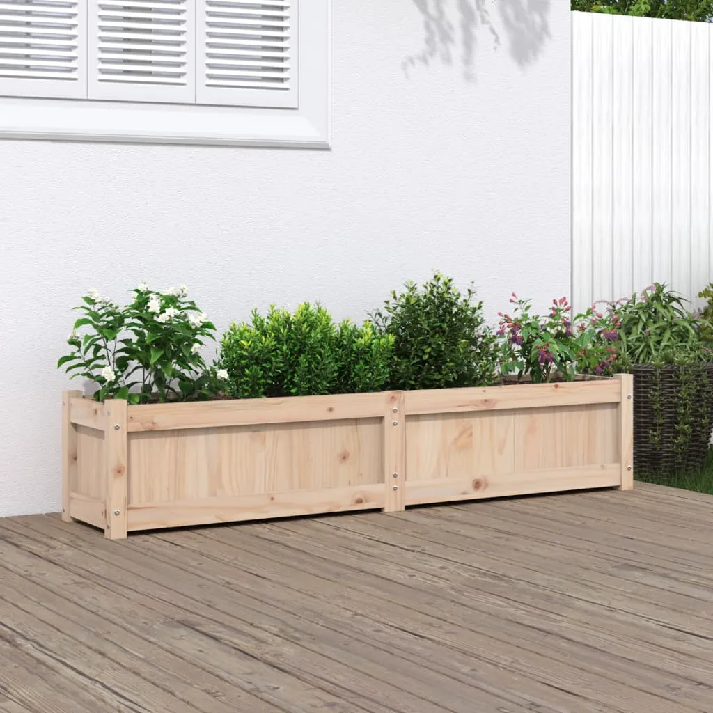 vidaXL Fioriera da Giardino 150x31x31 cm in Legno Massello di Pino