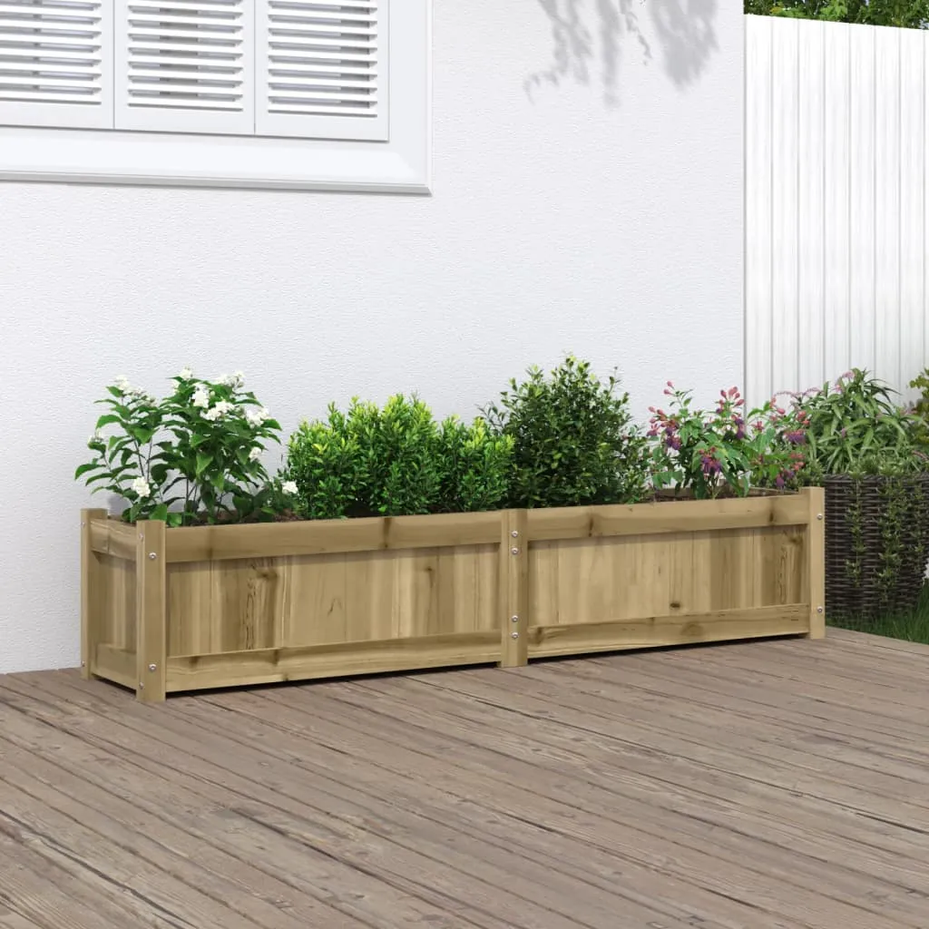 vidaXL Fioriera da Giardino 150x31x31 cm in Legno di Pino Impregnato