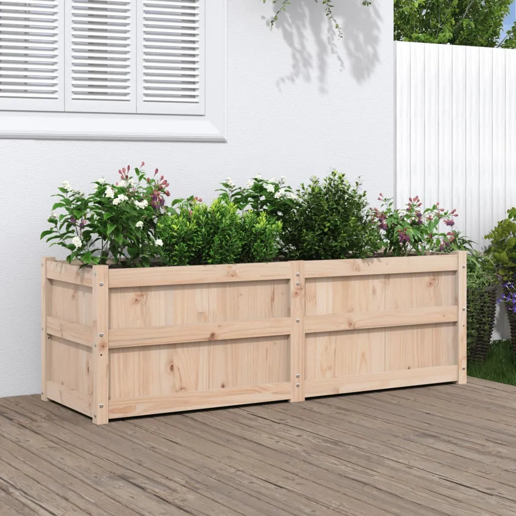 vidaXL Fioriera da Giardino 150x50x50 cm in Legno Massello di Pino