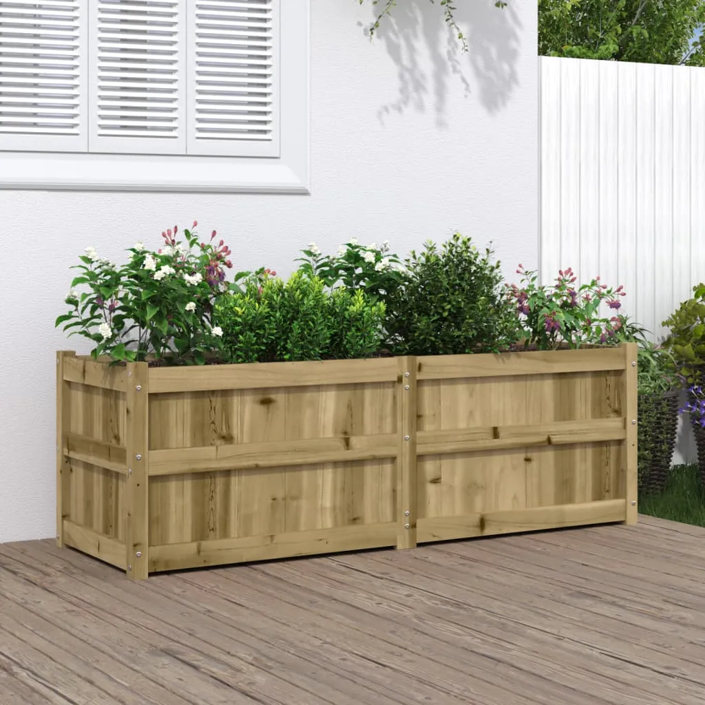 vidaXL Fioriera da Giardino 150x50x50 cm in Legno di Pino Impregnato