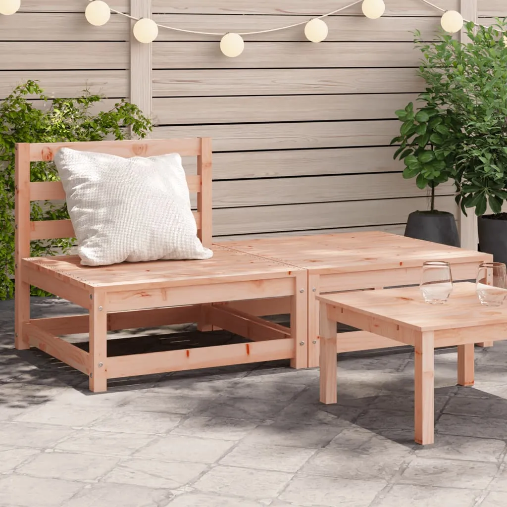 vidaXL Divano Giardino Senza Braccioli con Poggiapiedi Legno Douglas