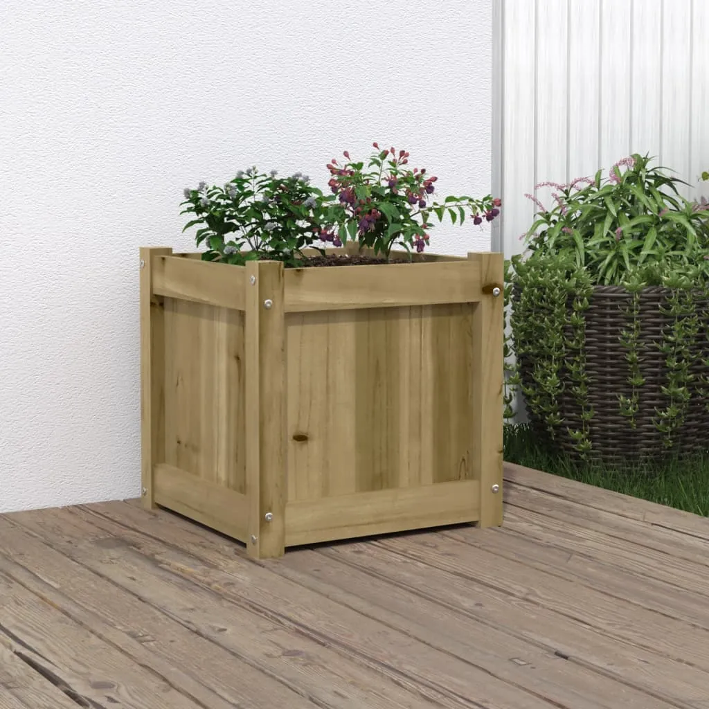 vidaXL Fioriera da Giardino 40x40x40 cm in Legno di Pino Impregnato