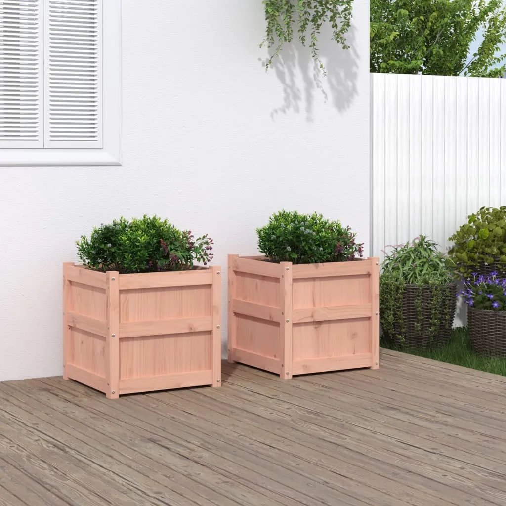 vidaXL Fioriere da Giardino 2 pz in Legno Massello di Douglas