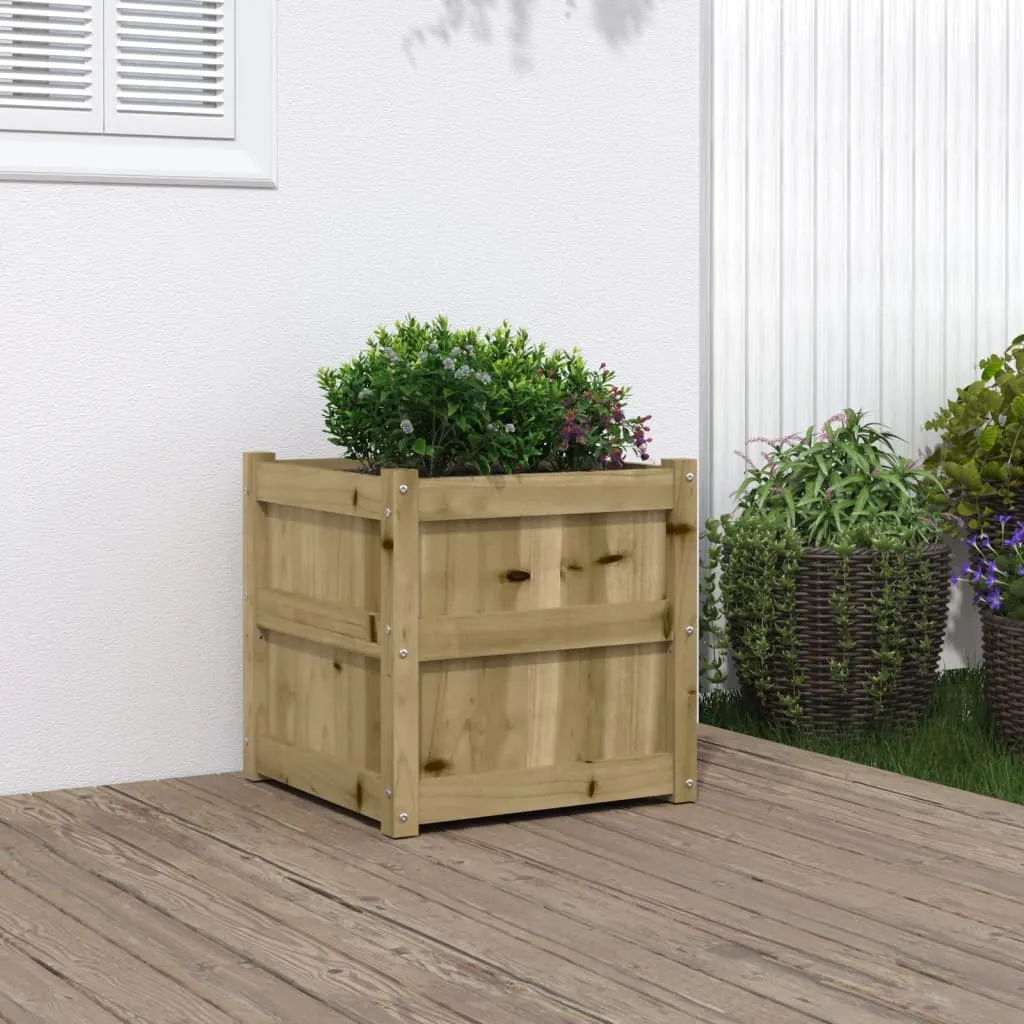 vidaXL Fioriera da Giardino 50x50x50 cm in Legno di Pino Impregnato