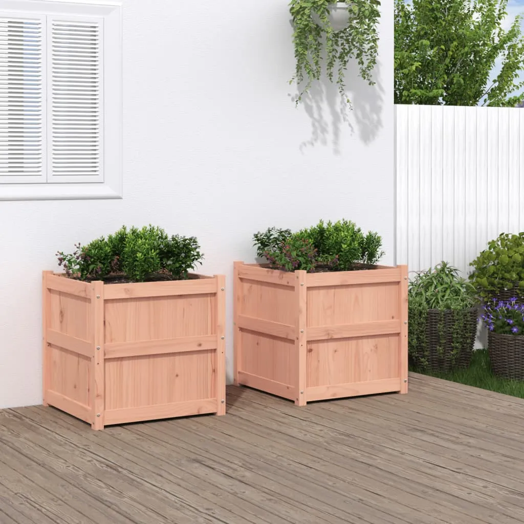 vidaXL Fioriere da Giardino 2 pz in Legno Massello di Douglas