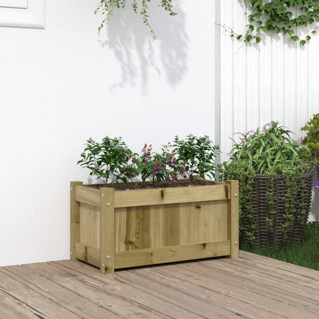 vidaXL Fioriera da Giardino 60x31x31 cm in Legno di Pino Impregnato