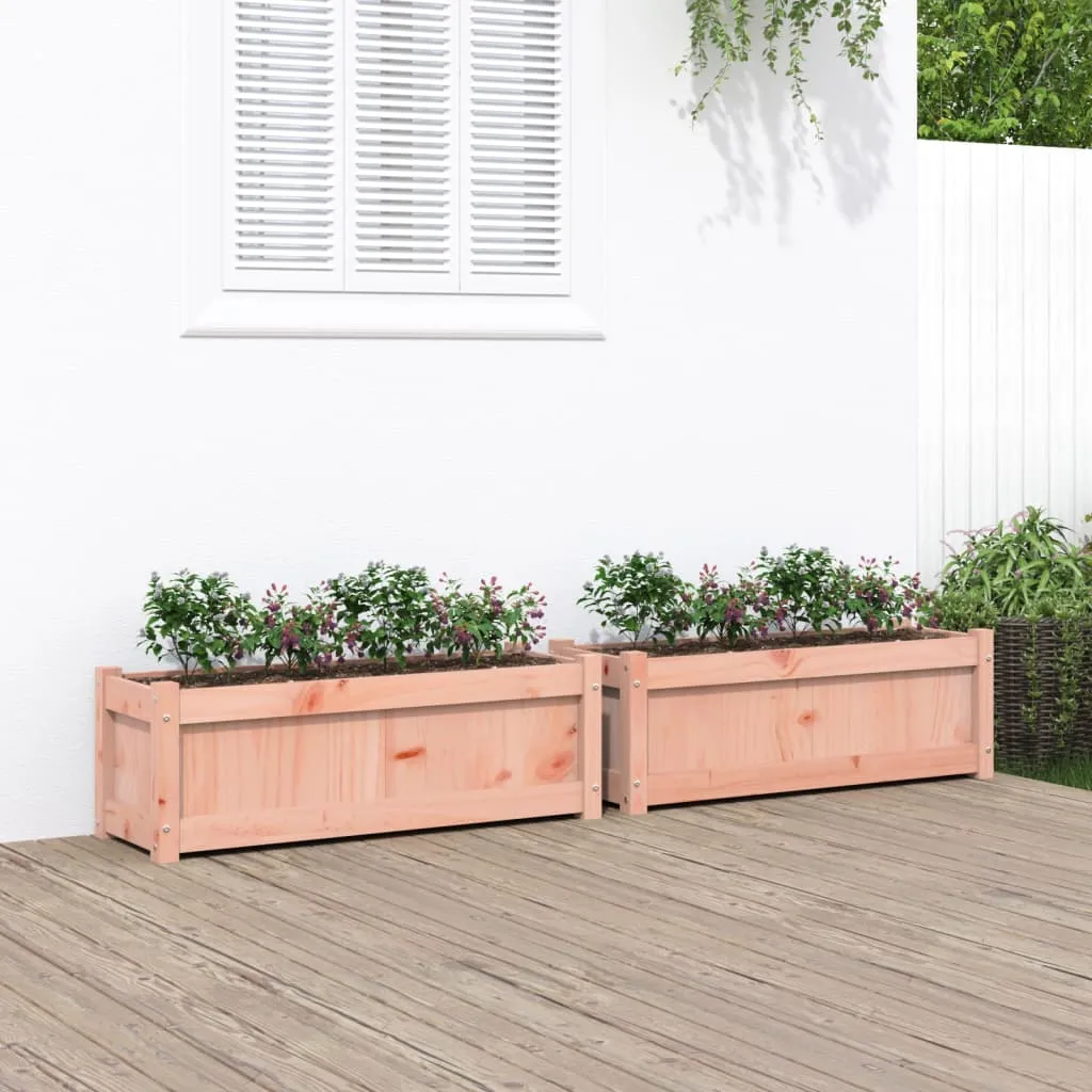 vidaXL Fioriere da Giardino 2 pz in Legno Massello di Douglas