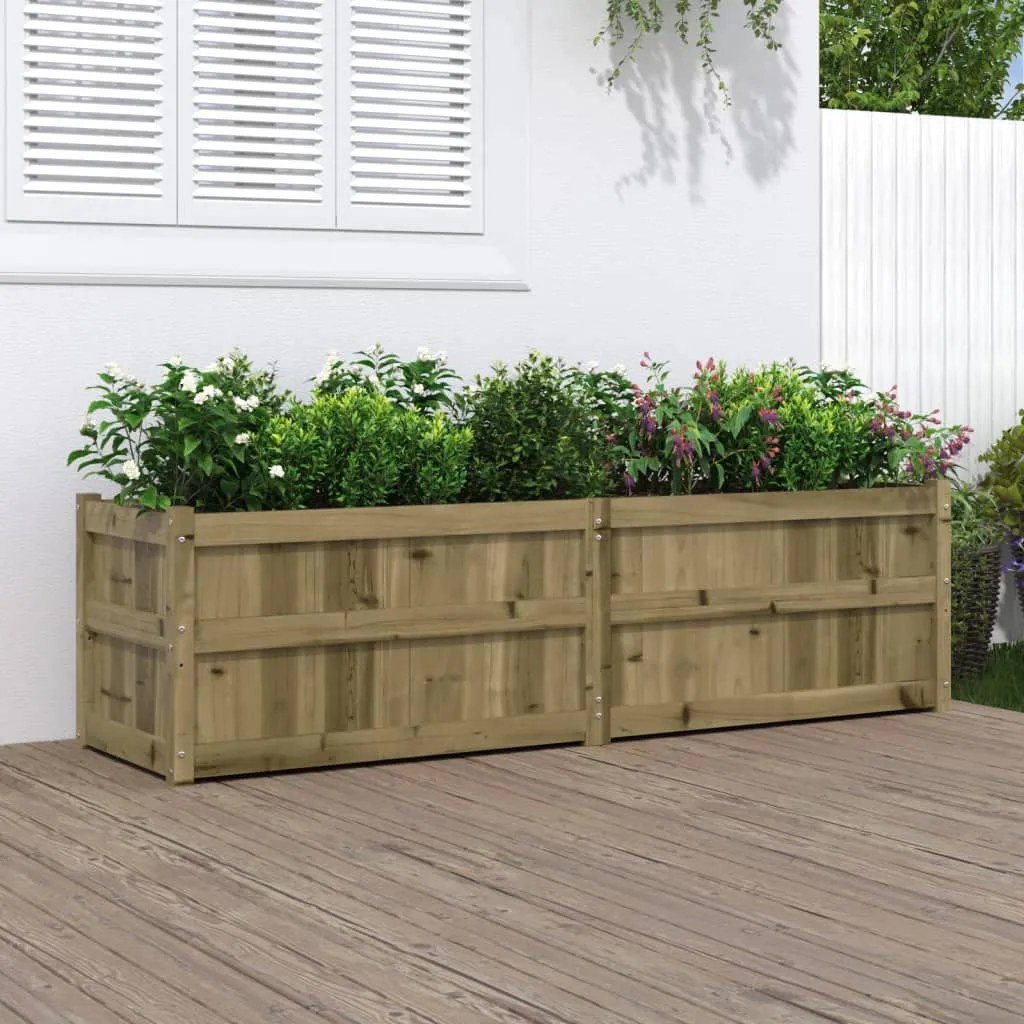 vidaXL Fioriera da Giardino 180x50x50 cm in Legno di Pino Impregnato