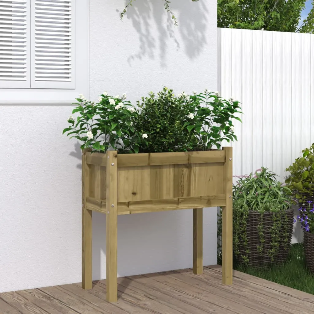 vidaXL Fioriera Giardino con Gambe 70x31x70 cm Legno Pino Impregnato