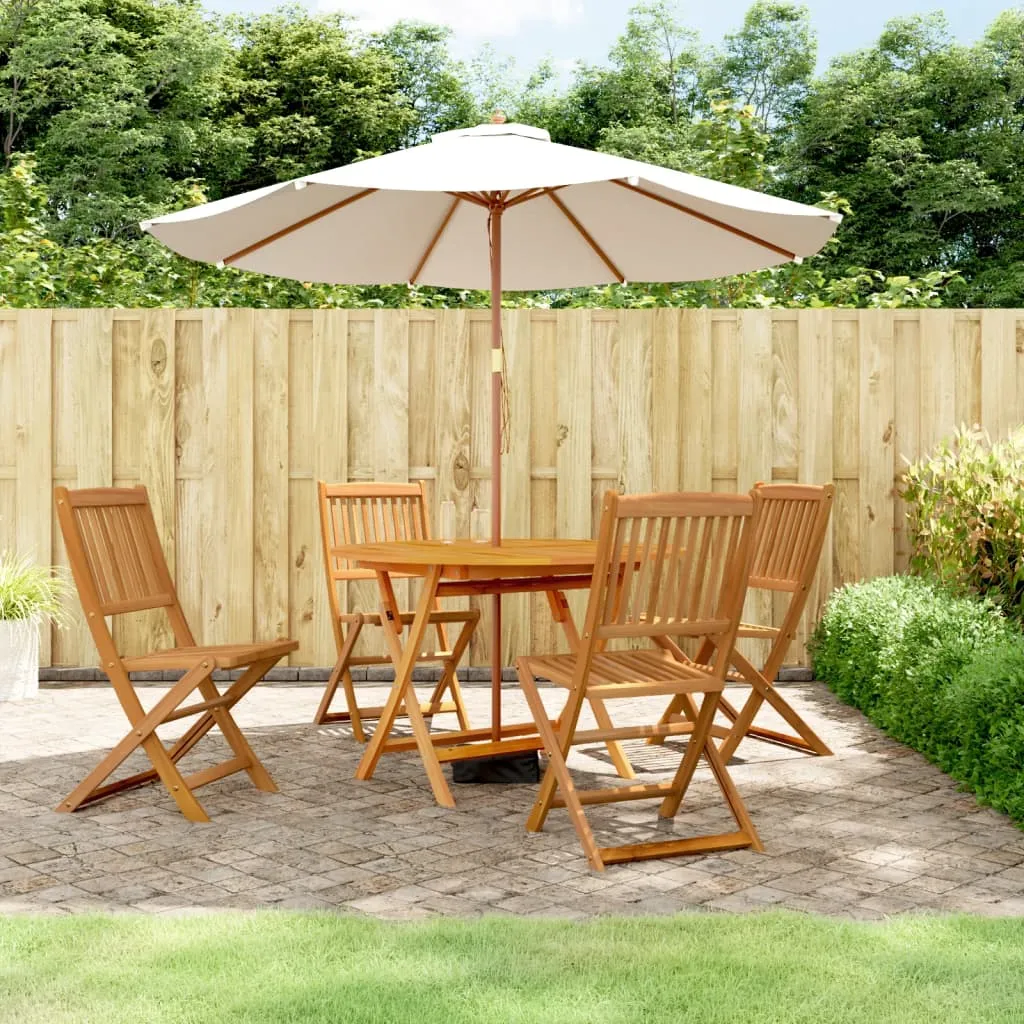 vidaXL Set da Pranzo per Giardino 5 pz in Legno Massello di Acacia