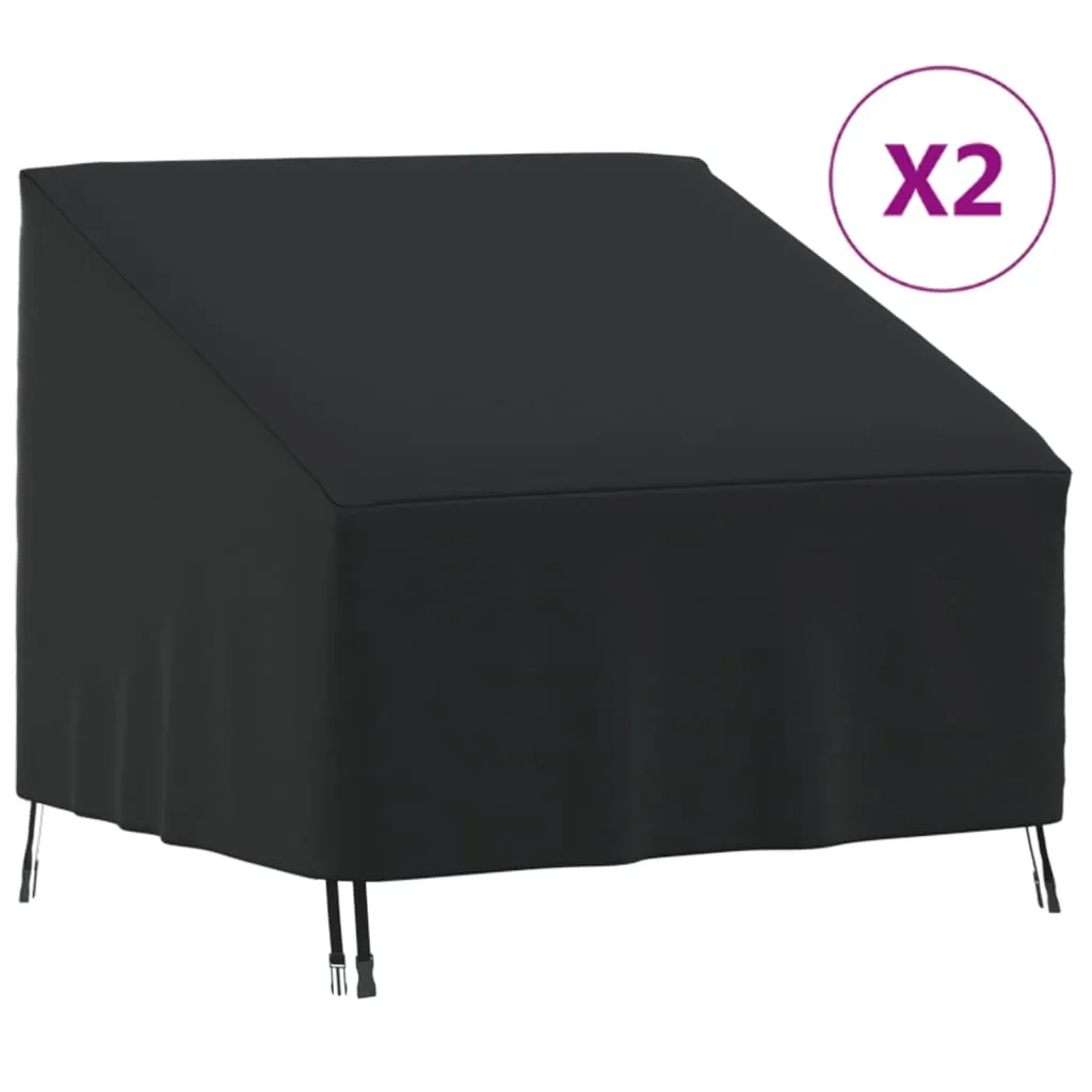 vidaXL Coperture per Sedia da Giardino 2pz 96x79x49/74 cm 420D Oxford