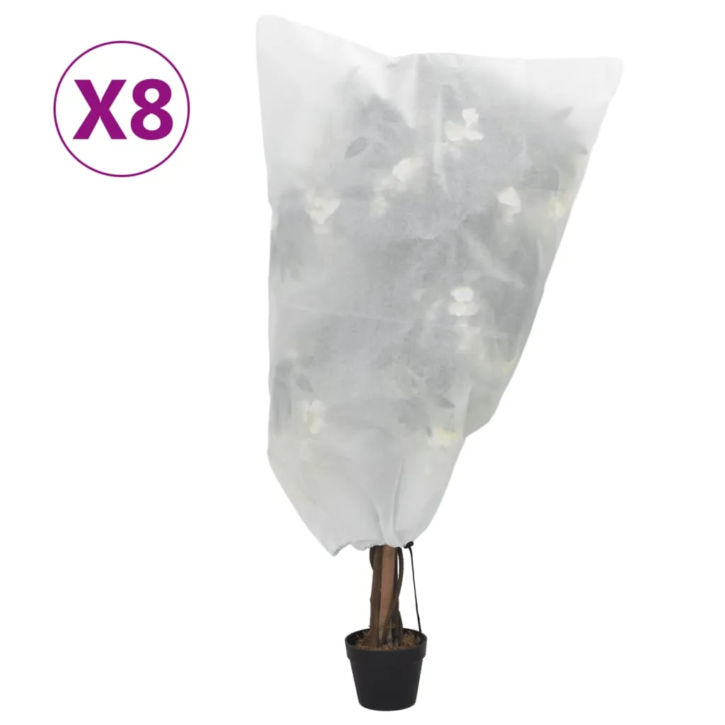 vidaXL Coperture con Coulisse per Piante 8pz 70 g/m² 0,8x0,8 m