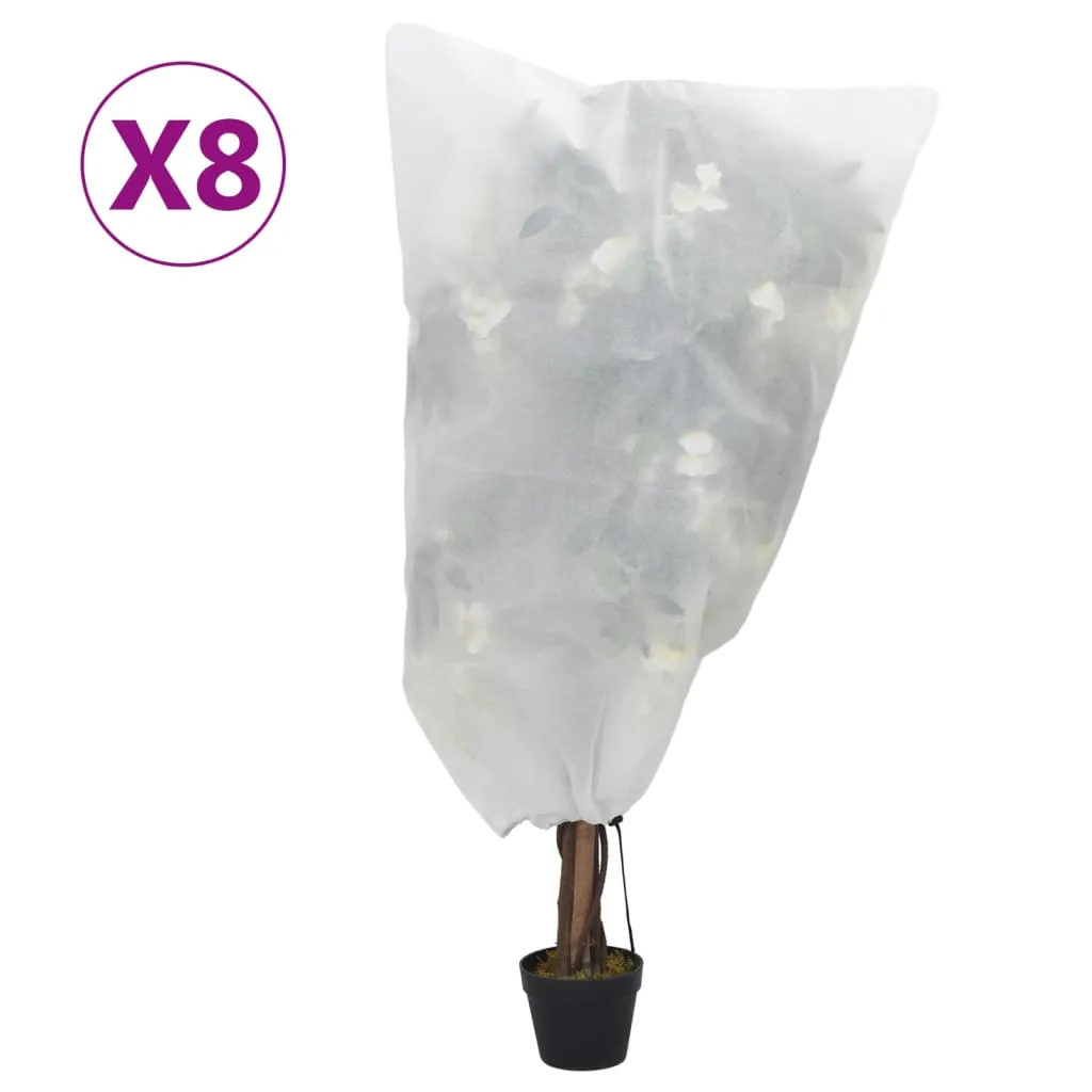 vidaXL Coperture con Coulisse per Piante 8pz 70 g/m² 0,8x1,2 m