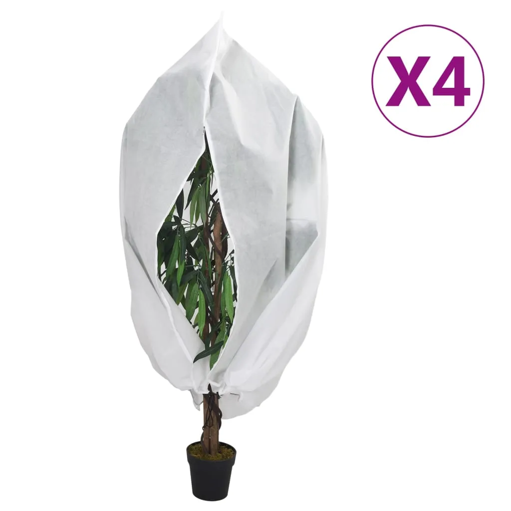 vidaXL Coperture con Cerniera per Piante 4pz 70 g/m² 1x1,55 m