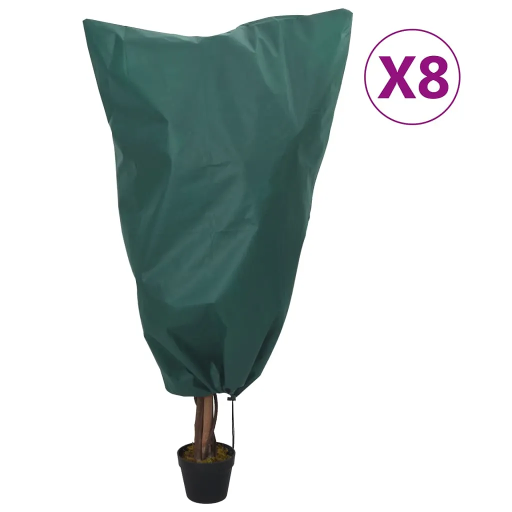 vidaXL Coperture con Coulisse per Piante 8pz 70 g/m² 0,8x0,8 m