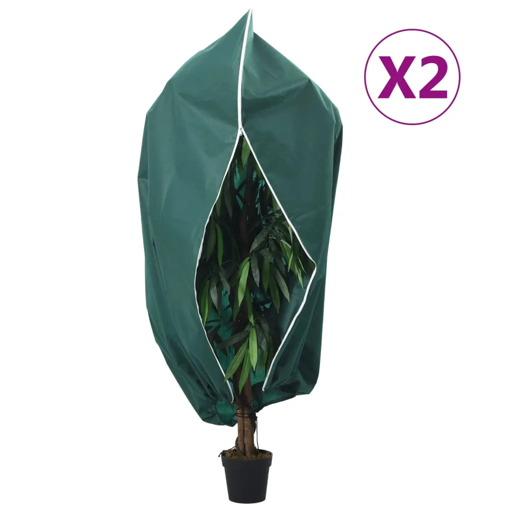 vidaXL Coperture con Cerniera per Piante 2pz 70 g/m² 3,14x2,5 m