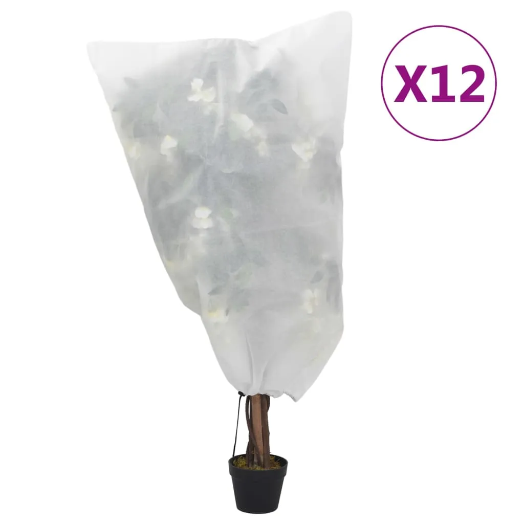 vidaXL Coperture con Coulisse per Piante 12pz 70 g/m² 0,8x1 m