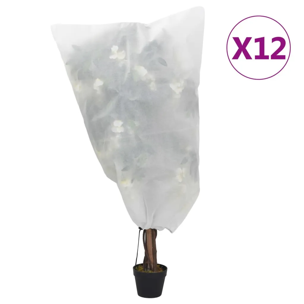 vidaXL Coperture con Coulisse per Piante 12pz 70 g/m² 0,8x1,2 m