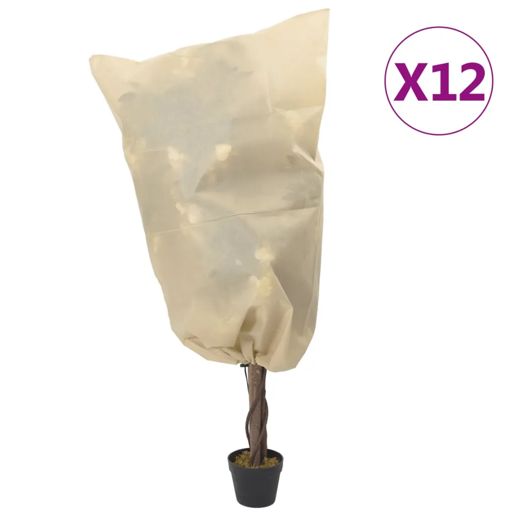 vidaXL Coperture con Coulisse per Piante 12pz 70 g/m² 0,8x1 m