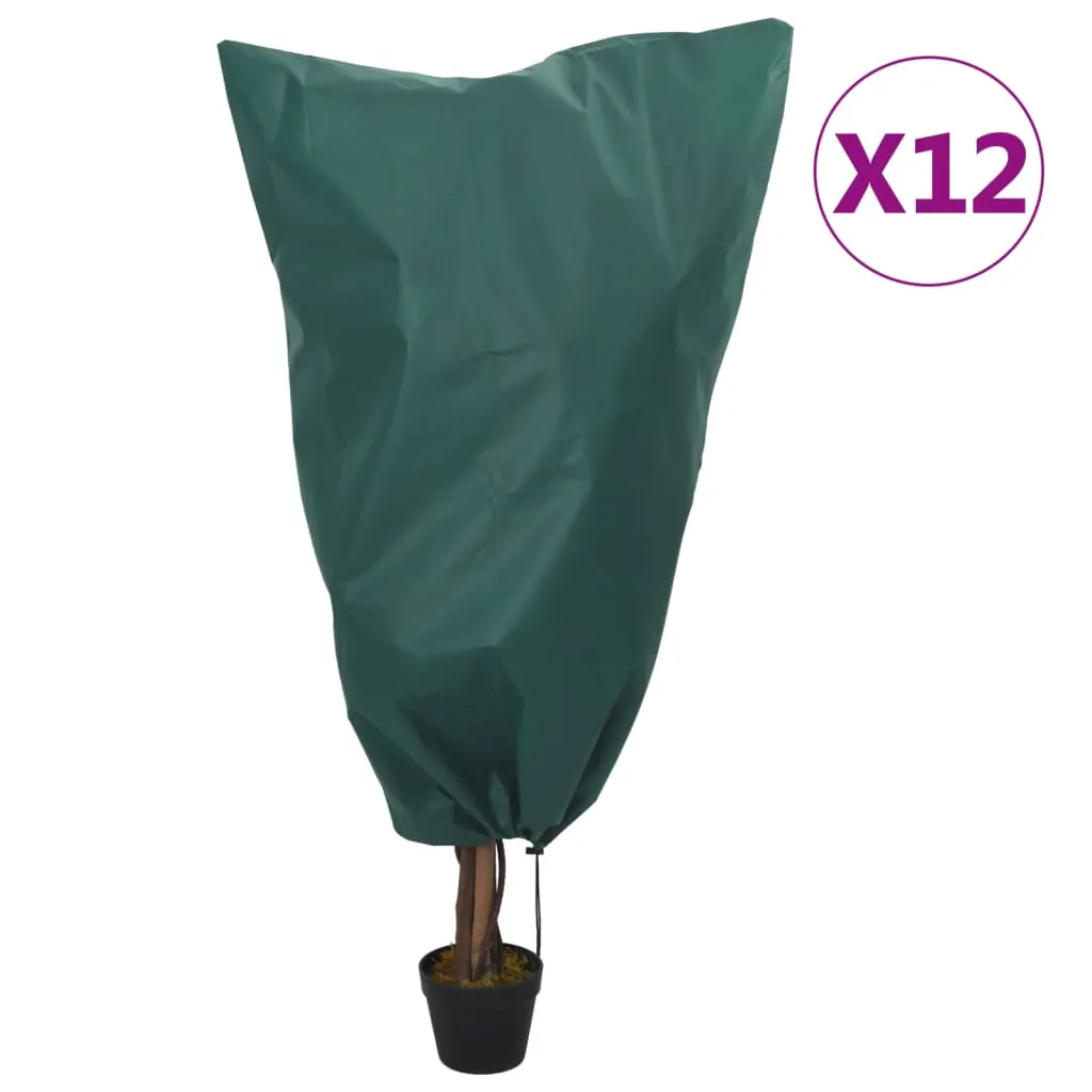 vidaXL Coperture con Coulisse per Piante 12pz 70 g/m² 0,8x0,8 m