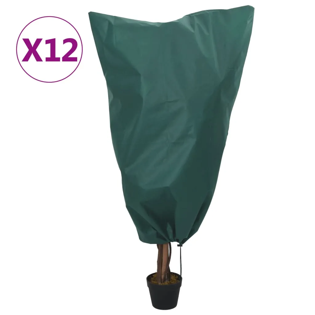 vidaXL Coperture con Coulisse per Piante 12pz 70 g/m² 0,8x1,2 m