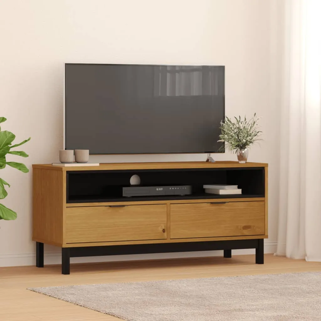 vidaXL Mobile TV FLAM 110x40x50 cm in Legno Massello di Pino