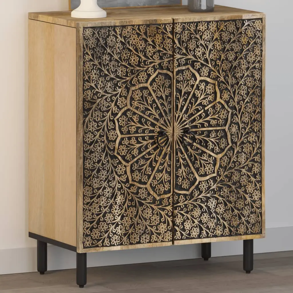 Credenza 60x33x75 cm in Legno Massello di Mango