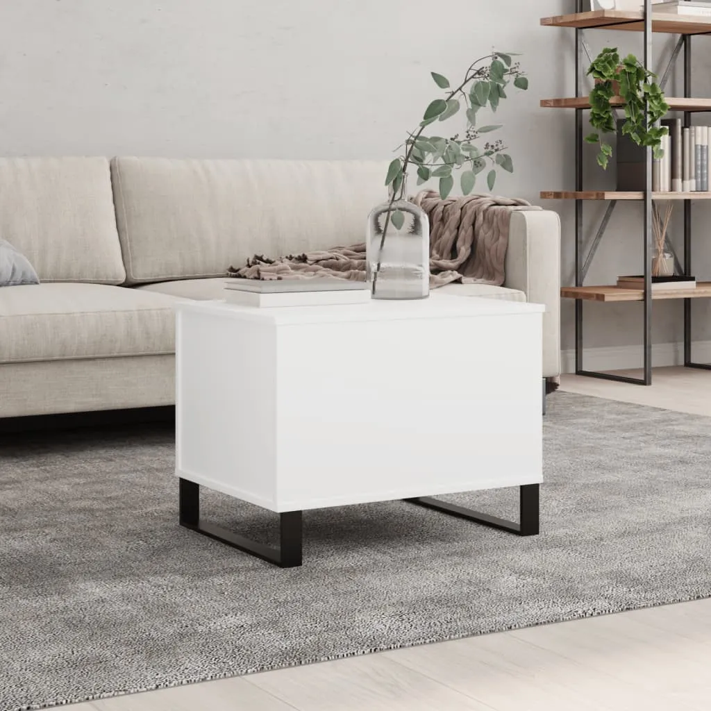 vidaXL Tavolino da Salotto Bianco 60x44,5x45 cm in Legno Multistrato