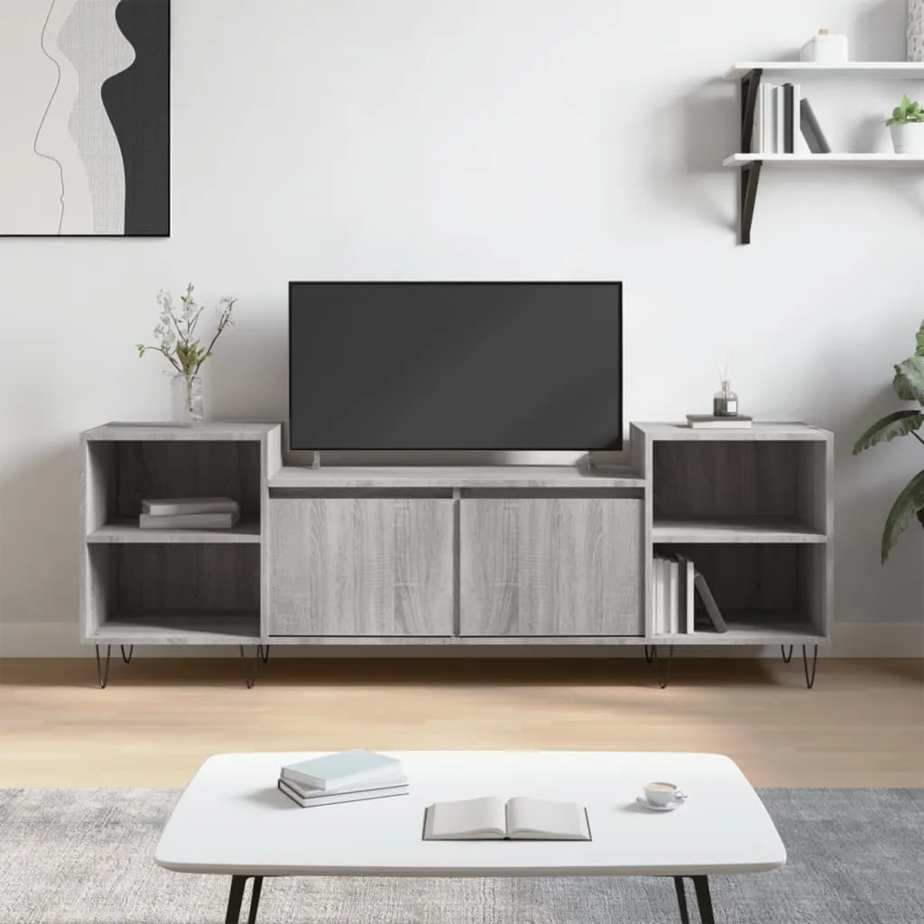 vidaXL Mobile TV Grigio Sonoma 160x35x55 cm in Legno Multistrato