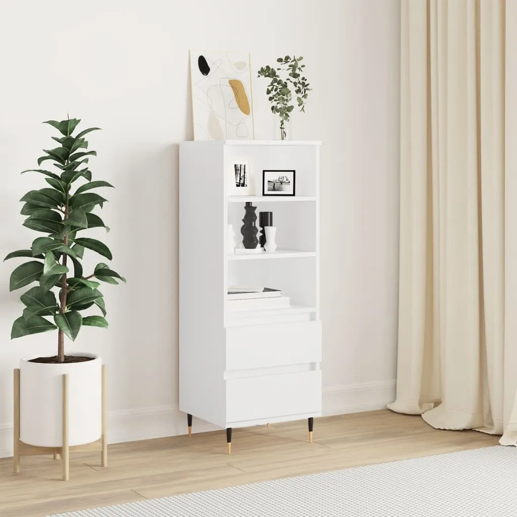 vidaXL Credenza Bianco 40x36x110 cm in Legno Multistrato