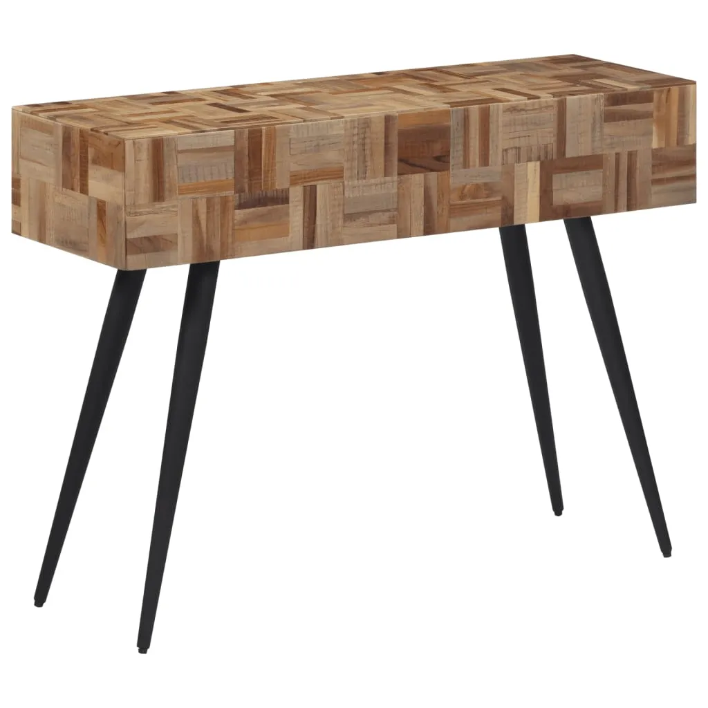 vidaXL Tavolino Consolle 110x34x80 cm Teak Massello di Recupero